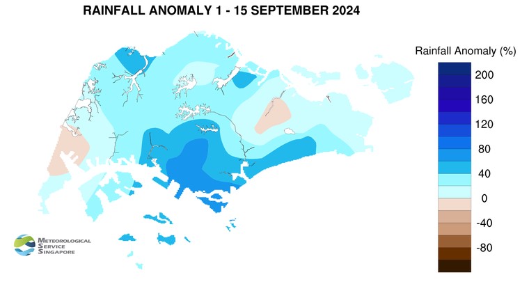 Rainfall 1 - 15 Sep 2024