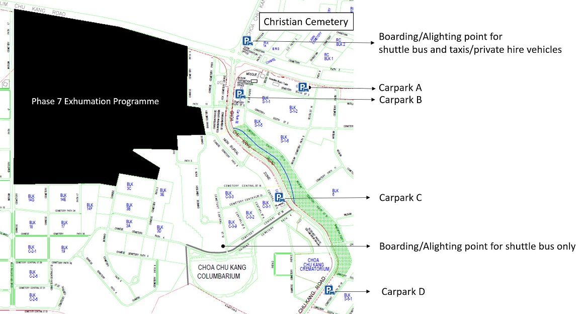 Map 1 - 2 Mar 2022 Location Map of Choa Chu Kang Chinese Cemetery