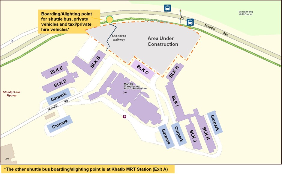 Location Map of Mandai Columbarium