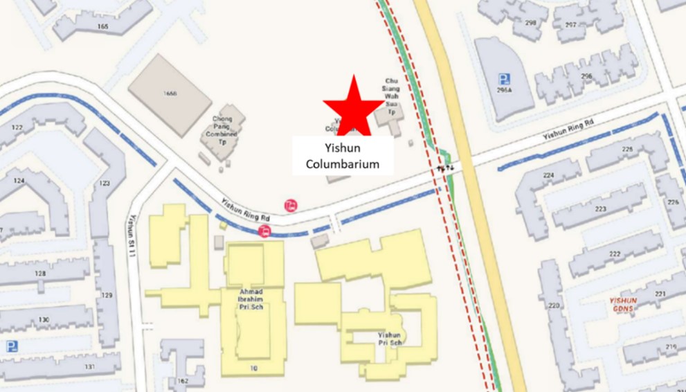 Location Map of Yishun Columbarium