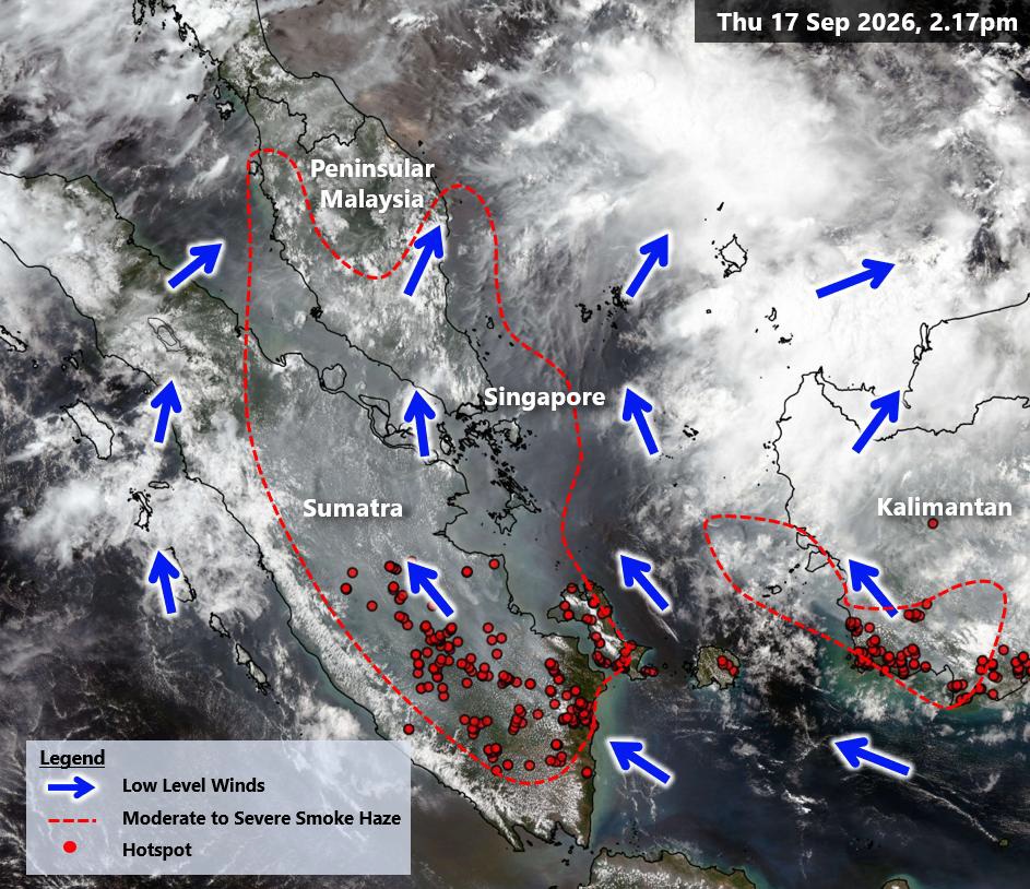 Haze hotspots 17 Sep 2026