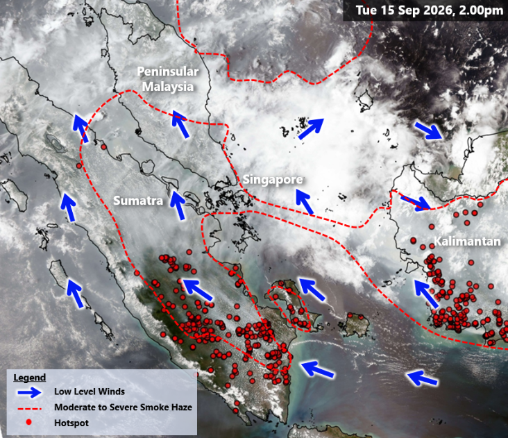 Haze Hot Spots - 15 Sep 2026