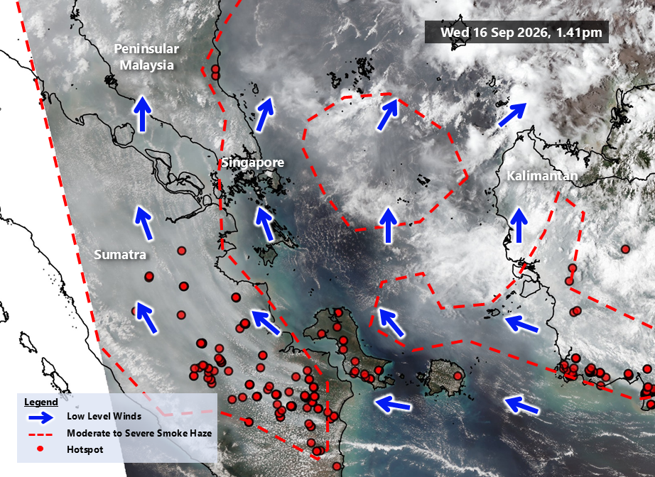 Haze hot spots as of 16 Sep 2026