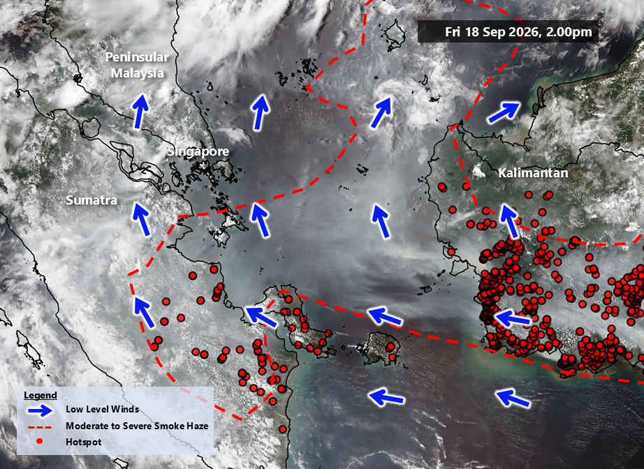 Haze hotspots as of 18 Sep 2026