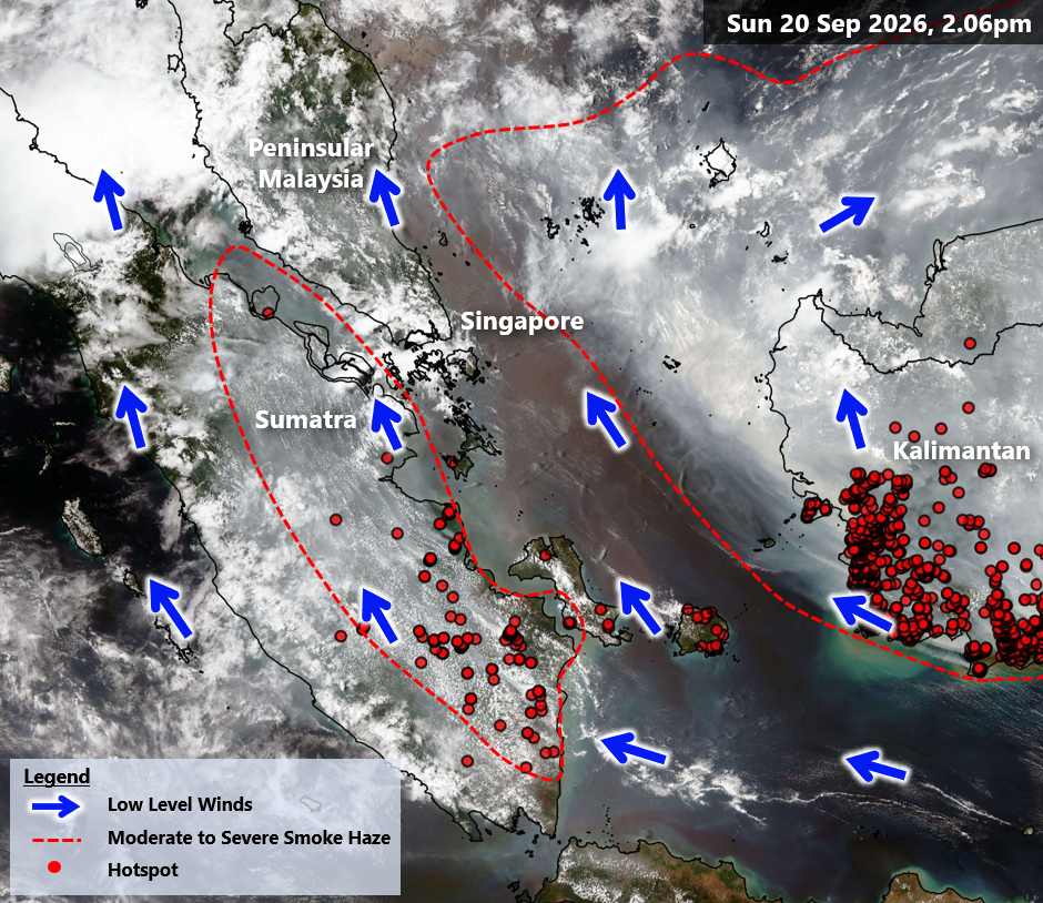 Haze Hotspot as of 20 September 2026