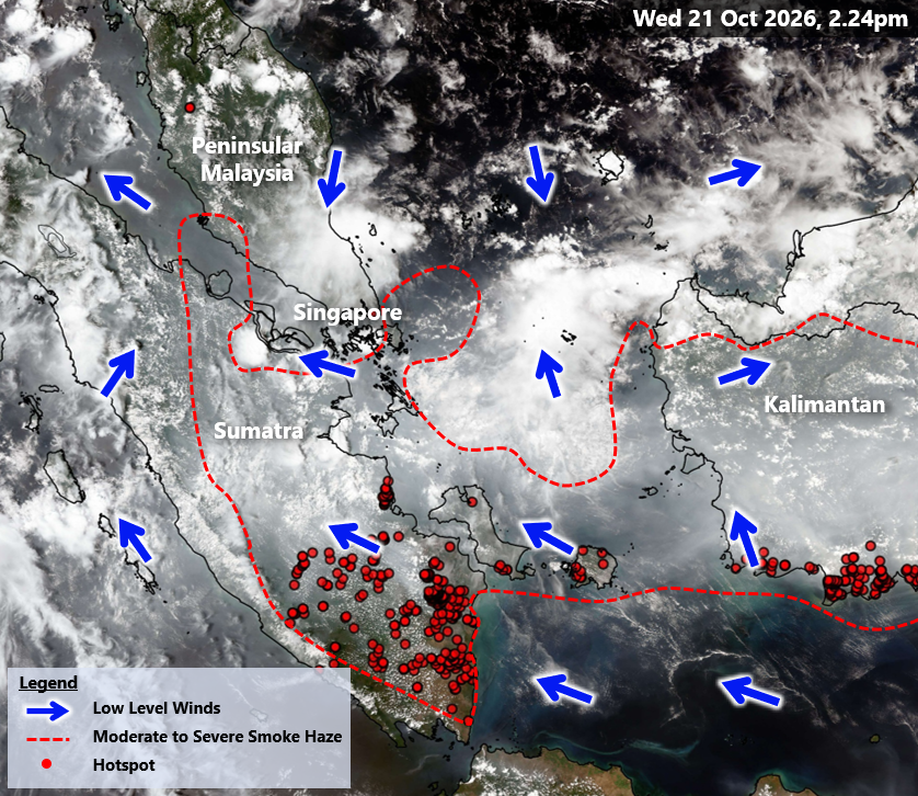 Haze hotspots as of 21 Oct 2026