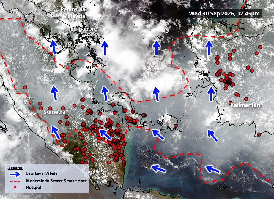 Haze hotspots as of 30 September 2026