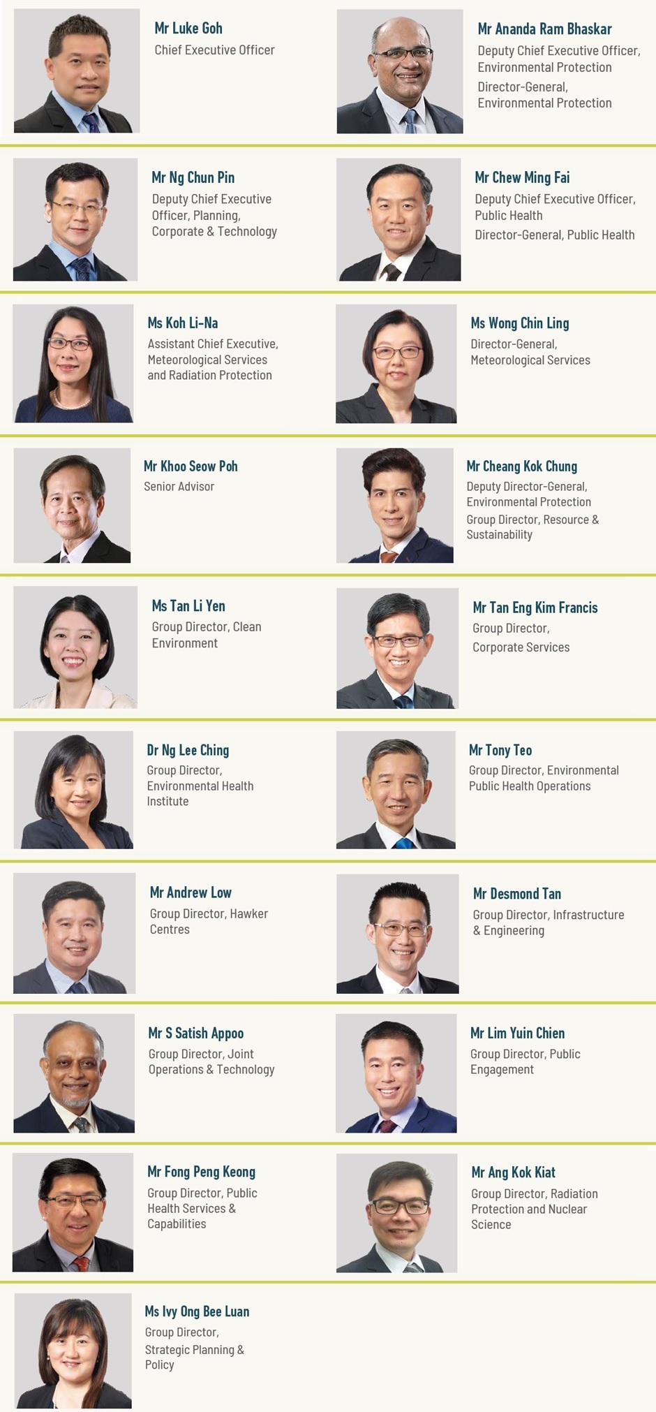 NEA Senior Leadership Team